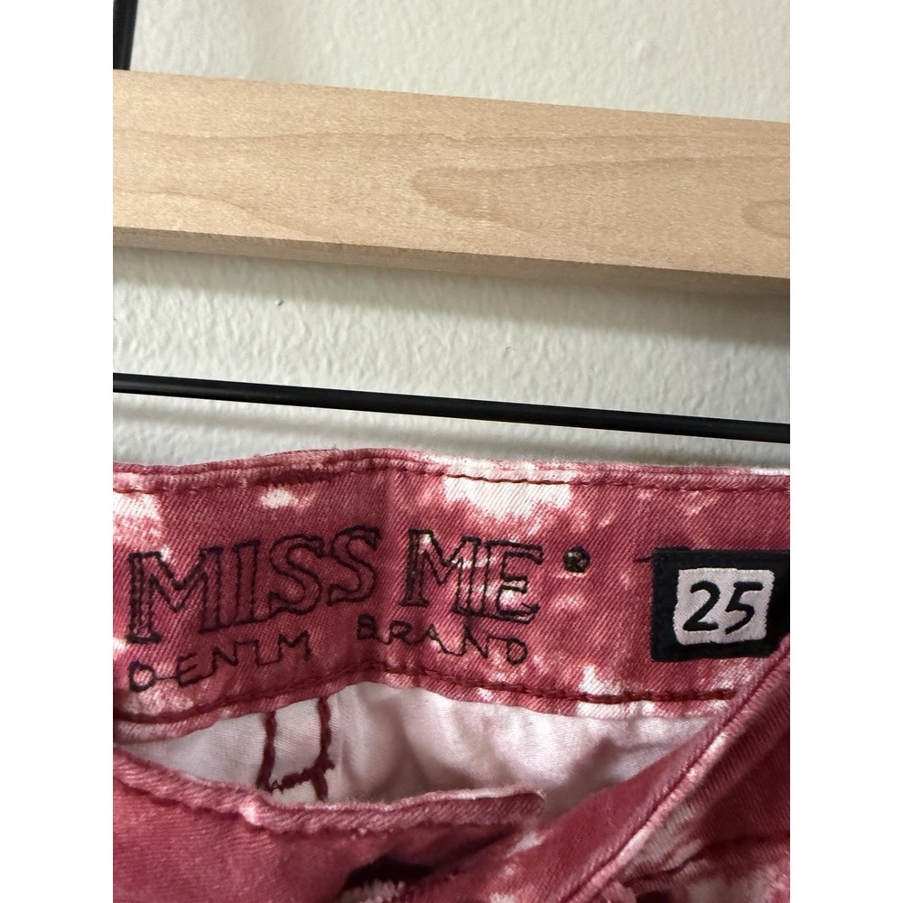 Miss Me JP5679S4 Skinny Women's Red Embellished Jeans Size 25 Inseam 31" - Picture 4 of 5